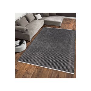 Ravi Yıkanabilir Kaydırmaz,pamuk Dokuma,premium Kalite Salon&mutfak&yemek Odası Kilimi 1703a-antrasi 120x400 cm