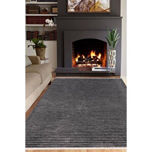 Ravi Yıkanabilir Kaydırmaz,pamuk Dokuma,premium Kalite Salon&mutfak&yemek Odası Kilimi 1703a-antrasi 120x400 cm