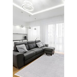 Ravi Yıkanabilir Kaydırmaz,pamuk Dokuma,premium Kalite Salon&mutfak&yemek Odası Kilimi 1702a-gri 120x180 cm