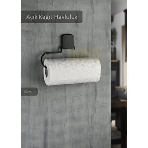 Kağıt Havluluk Paslanmaz Peçetelik Çelik Banyo Havluluk Düzenleyici Siyah