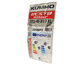 205/45r17 88v Xl Ecsta Hs52 Ev – Yeni Desen 2024 Sonu Üretim Yaz Lastiği