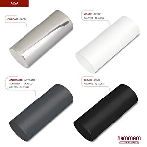 800x400mm Alya Siyah Çok Borulu Havlupan