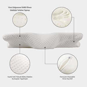 Soub Sleep Güzellik Beauty Ortopedik Visco Yastık, Anti Horlama 35x65 Cm