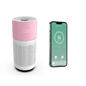 Akıllı Hava Temizleyici, Air Purifier, Mobil Uygulama Ile Denetim, 70 M2 Etkili, 3 Katmanlı Hepa13 Filtreli Hava Temizleme Cihazı Pembe X7420