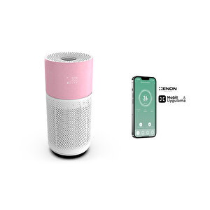 Akıllı Hava Temizleyici, Air Purifier, Mobil Uygulama Ile Denetim, 70 M2 Etkili, 3 Katmanlı Hepa13 Filtreli Hava Temizleme Cihazı Pembe X7420