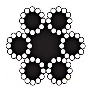 Ennalbur Çelik Halat 6 Mm 10 Metre (6x12+7 K.öz)