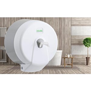 Vialli K3 Mini Cimri İçten Çekmeli Tuvalet Kağıdı Dispenser Beyaz