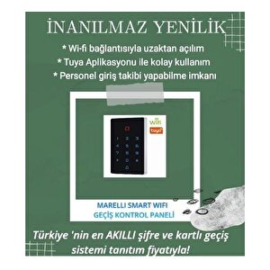 Marelli Mrl12-wifi Smart Su Geçi̇rmez Wifi Bağlantılı Cep Telefonuyla Açılabilen Kart Ve Şifreli Geçiş Giriş Sistemi Ünitesi
