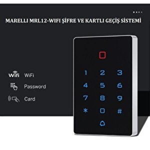 Marelli Mrl12-wifi Smart Su Geçi̇rmez Wifi Bağlantılı Cep Telefonuyla Açılabilen Kart Ve Şifreli Geçiş Giriş Sistemi Ünitesi