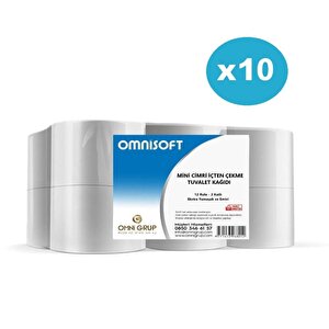 10 Koli Mini Cimri İçten Çekmeli Tuvalet Kağıdı 30 Kg 120 Rulo