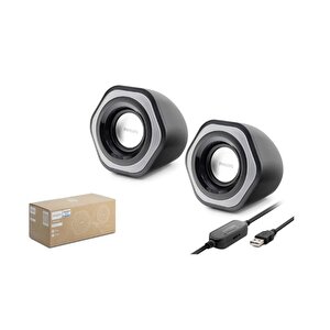 Spa2209 Hoparlör 1+1 Usb 2.0, 3.5mm Jack, Ses Kontrol Tuşu