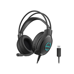 A4 Tech Fh-300u Kablolu Mikrofonlu Kulaklık, Usb, Siyah Neon