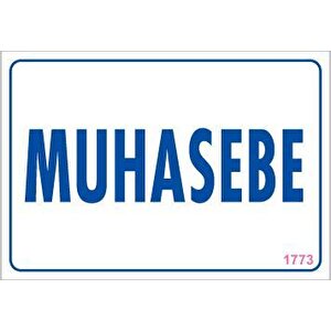 Muhasebe Uyarı Levhası 17,5x25 Kod:1773