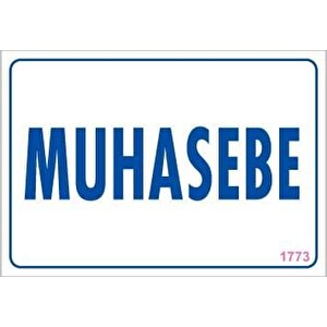 Muhasebe Uyarı Levhası 17,5x25 Kod:1773