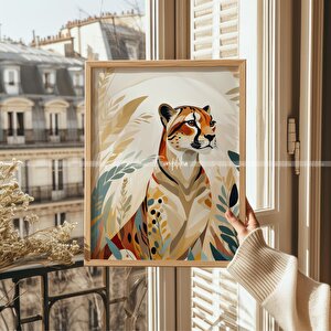 Vahşi Doğa Temalı 3'lü Ahşap Çerçeveli Tablo Seti 30x42