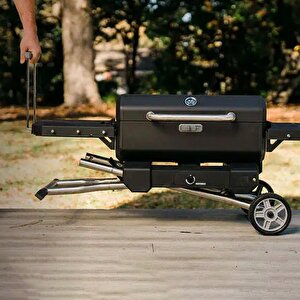 Portatif Kömürlü Smoker Barbekü Katlanabilir Ayaklı | Kömürlü Smoker Mangal