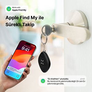 Air Tag, Akıllı Blutooth Takip Cihazı, Anahtar, Çanta, Bavul Ve Evcil Hayvan Için Kayıp Eşya Bulucu, Uzun Pil Ömürlü Ios Uyumlu, Smart Tag, Siyah X6605
