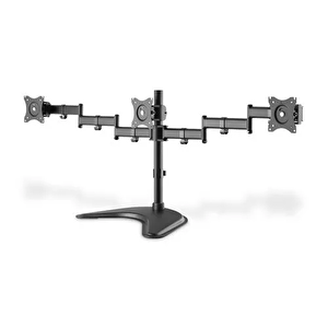Ayaklı Üçlü Monitör Tutucusu 13-27", 3 X 8 Kg (maks.), Siyah