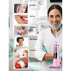 Waterpulse Wp-v500-p Water Flosser Taşınabilir, Şarjlı, Masajlı, Diş/protez Bakım Ve Ağız Duşu