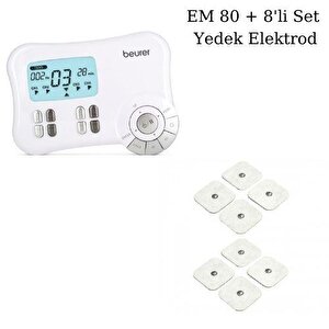Em 80 Kaslar Için Terapi Masaj Ems Cihazı Ve 8'li Set Yedek Elektrodlar