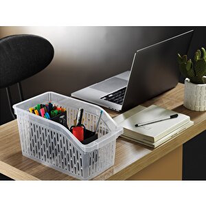 Buzdolabı Sepeti Istiflenebilir Kutu Dolap Içi Organizer 6 Adet Sepet Şeffaf 30x16x17 No:2