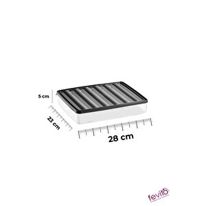 Mikrodalga Ve Difrizde Kullanılabilen Saklama Kabı Seti 4 Lu Antrasit  S-404