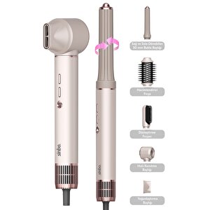Shd-1729 Pro Airwrap Compact Multi-styler Saç Şekillendirme Seti, Çanta Hediye