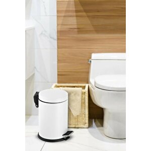 Sas Beyaz 3lt Pedallı Banyo, Tuvalet, Balkon Ve Mutfak Çöp Kovası