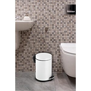 Sas Beyaz 3lt Pedallı Banyo, Tuvalet, Balkon Ve Mutfak Çöp Kovası