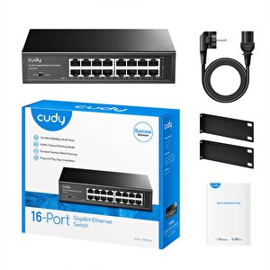 Cudy Gs1016 10/100/1000mbps 8kmac 16 Port Gigabit Metal Rack Mount Switch