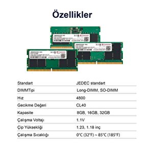 Transcend Jm4800ase-32g 32gb Ddr5 4800mhz Cl40 1.1v Notebook Ram