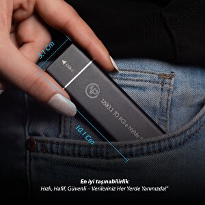 Npo Dk02 Nvme M.2 900/1000mb/s 2tb Usb-a/type-c Kablolu Taşınabilir Harici Ssd