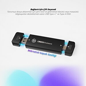 Npo Dk01 Nvme M.2 Usb-a/type-c Kablosuz Taşınabilir Harici Ssd Için Boş Kutu