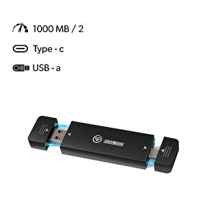 Npo Dk01 Usb-a/type-c 22x42 M.2 Nvme Taşınabilir Harici Ssd Boş Kutu