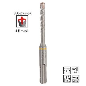 Sds Plus-5x 6 X 110 Mm Dört Elmaslı Matkap Ucu 2608833777