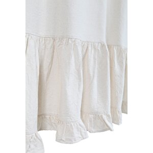 Naturel Perde Rustik Pileli Vintage 240x185 Cm