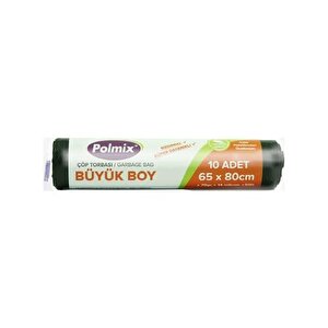 Omnipazar Polmix Standart Büyük Boy Çöp Poşeti 65x80cm 50 Rulo Siyah