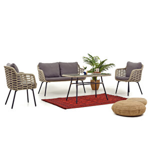 Aura İki̇li̇ Bahçe Balkon Takimi 2+1+1+masa
