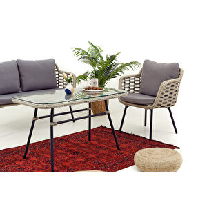 Aura İki̇li̇ Bahçe Balkon Takimi 2+1+1+masa