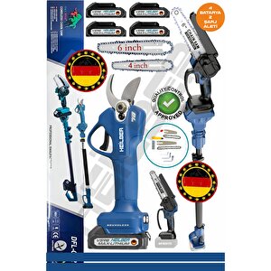 4 Akülü Ba01061m V598/21v Şarjli 15cm Budama Testeresi̇ Ve 30mm Bağ Makasi Budama Makasi , Dal Budama Kesme Biçki Maki̇nesi̇