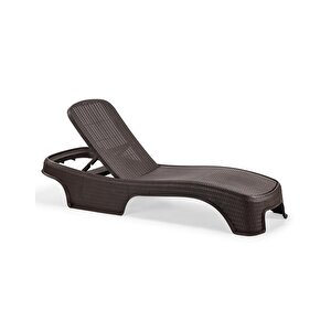 Sy2536 Kahve Rengi Brezza Royal Rattan Lüks Şezlong