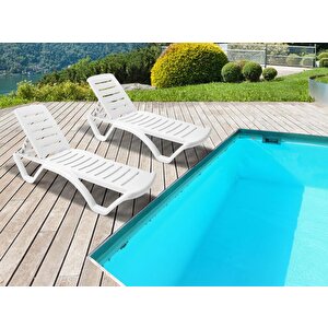 Omnipazar Sy2537 Beyaz Elite Şezlong