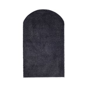 Yıkanabilir Peluş Seccade Overloklu Namazlık Antrasit 60x100 cm