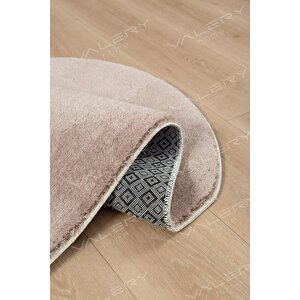 Yıkanabilir Peluş Seccade Overloklu Namazlık Kahverengi 70x120 cm