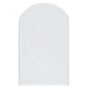Yıkanabilir Peluş Seccade Overloklu Namazlık Beyaz 60x100 cm