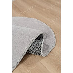 Yıkanabilir Peluş Seccade Overloklu Namazlık Gri 70x120 cm