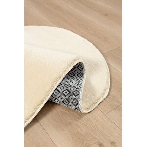 Yıkanabilir Peluş Seccade Overloklu Namazlık Bej 60x100 cm