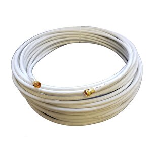 Herz 30metre Rg6 U6 Gold F Konnektörlü Hazır Uydu Anten Kablosu Full Hd 4k
