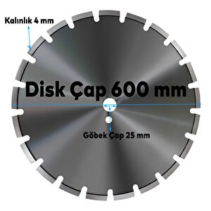 İpek Elmas Bims Briket Biriket Piriket Kesme Testeresi Daire Testere Kesici Disk 600 Mm