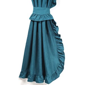 Poli Perde Çift Kanat Dikey Fırfırlı